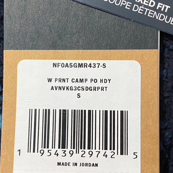 THE NORTH FACE Campshire Pullover Hoodie Women's Sz Small Patterned Navy Blue - Picture 9 of 9